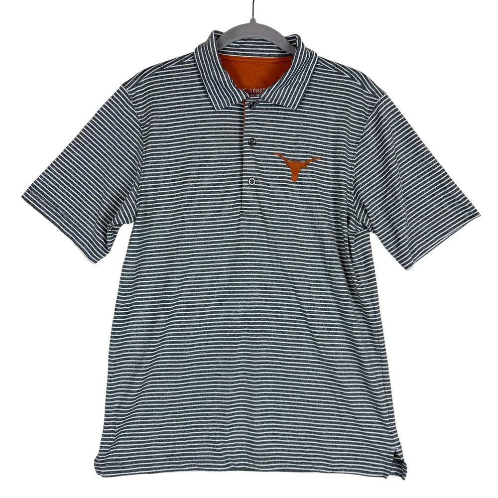 Texas Longhorns Shirt Mens Small Gray NCAA Football Longhorn Apparel Polo